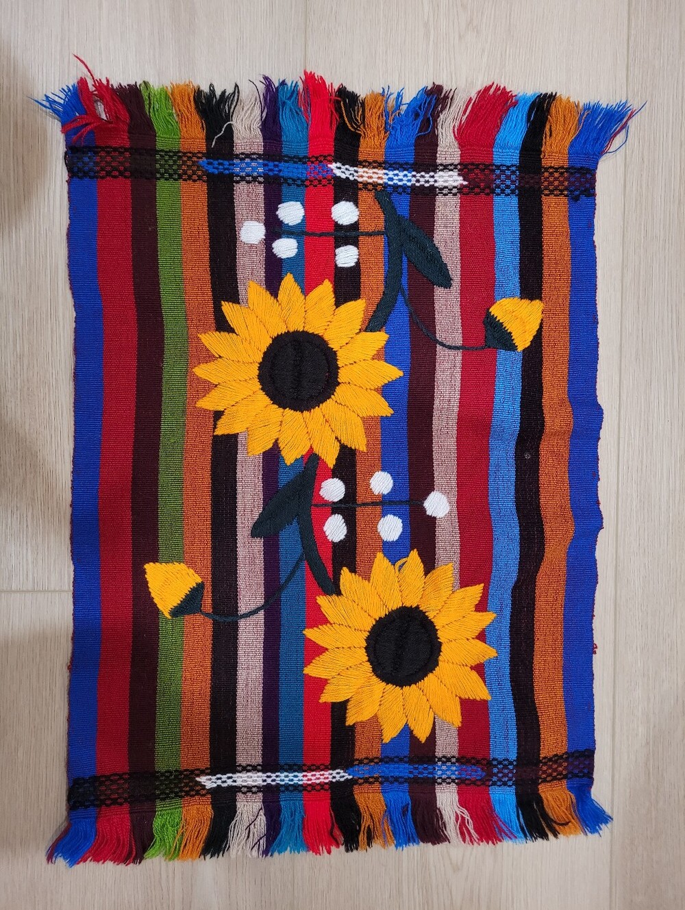 Handmade Sunflower Accent Place Matt - Dinner Matt - Table Decor